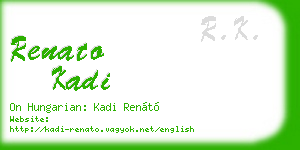 renato kadi business card